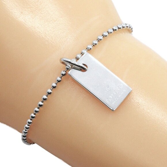 GUCCI With Logo Bracelet Silver925 7.0g unisex - Picture 1 of 9